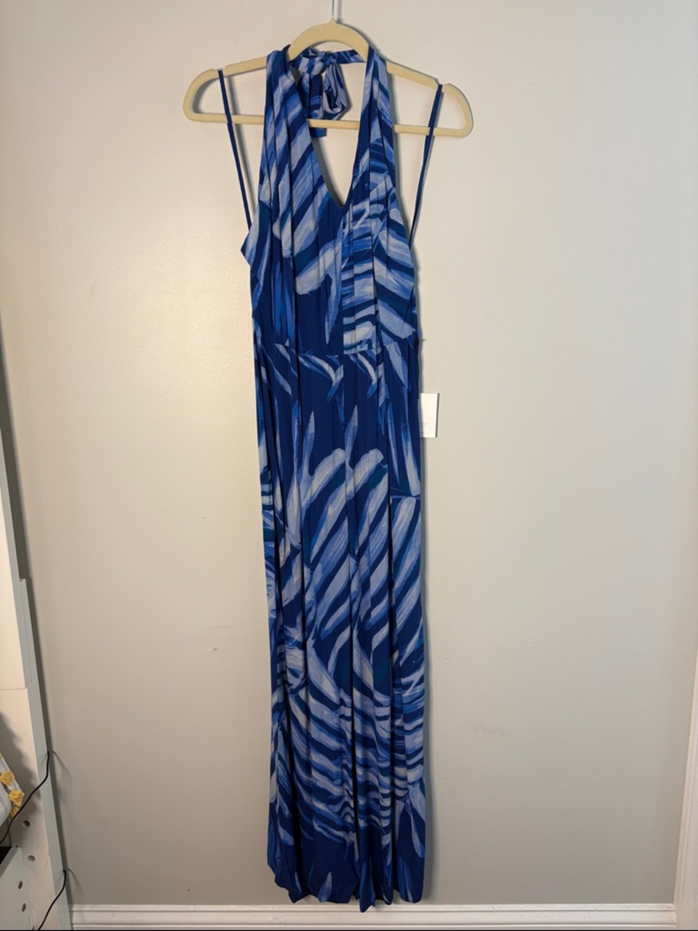 Bella Dahl Blue Abstract Jumpsuit